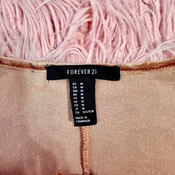 Forever 21 Orange/Dark tan Velvet Mini Dress - Picture 2 of 2